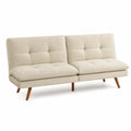 Sofa rozkładana z tkaniny lnianej 192cm