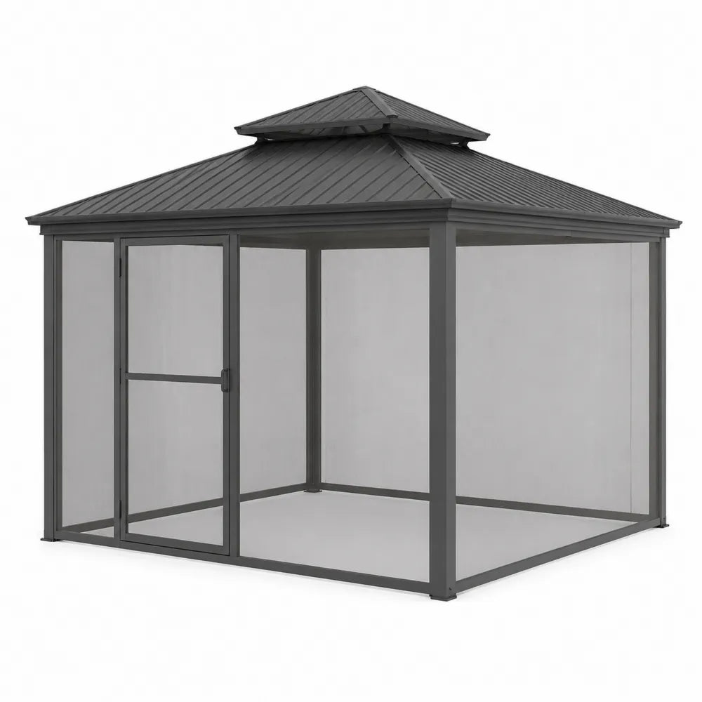 Altana ogrodowa metalowa z poliwęglanem 3x3x2,7 m