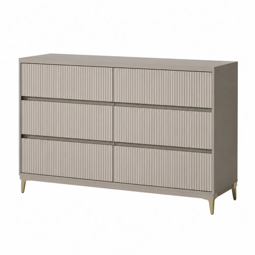 Komoda 6 szuflad MDF Metal