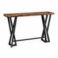 Konsola z litego drewna i stali 120x40x80 cm