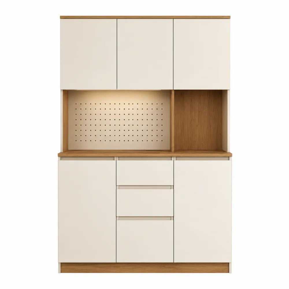 Kredens z drewna dębowego i płyty MDF 180x120x45 cm