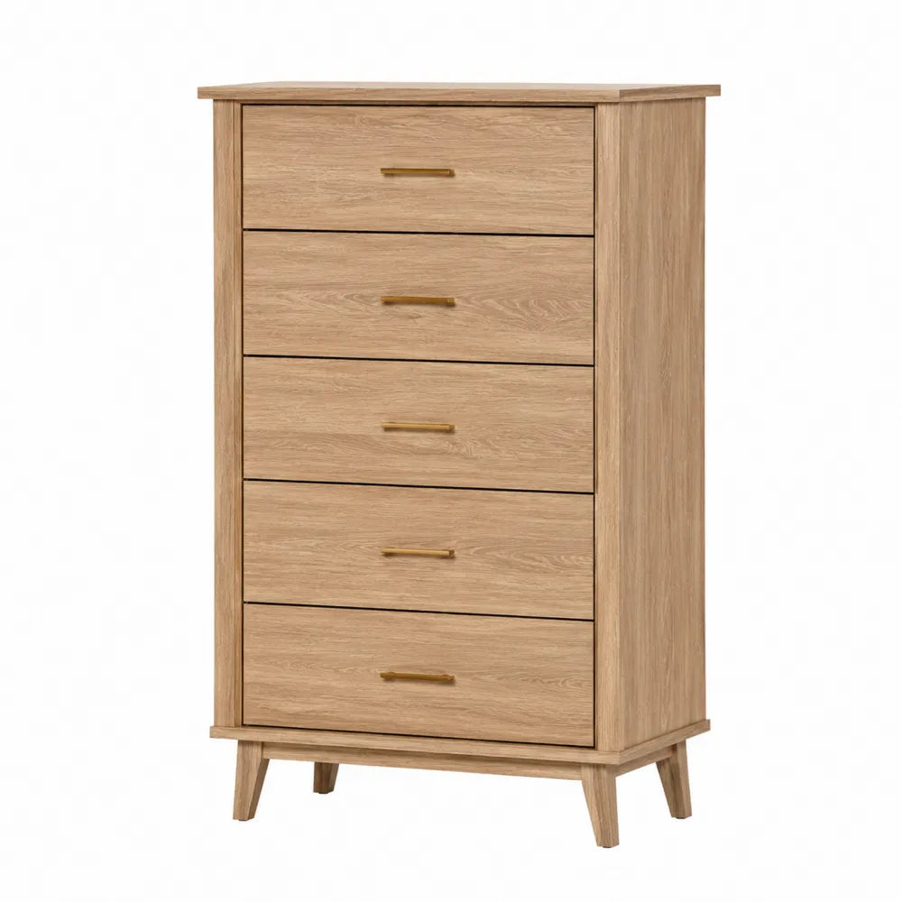 Komoda z pięcioma szufladami drewniana 120cm x 60cm x 40cm