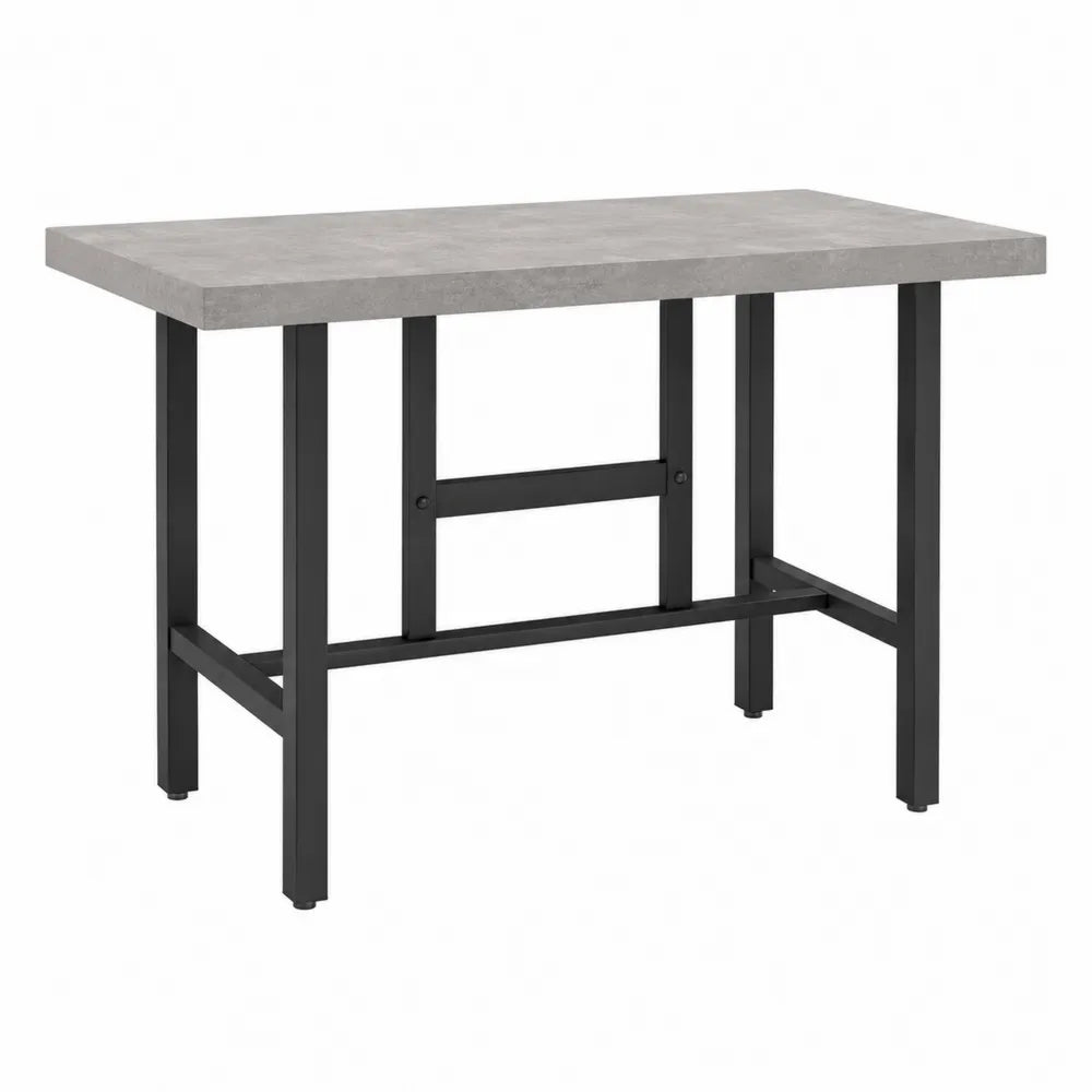 Stół prostokątny z betonu i metalu 140x80x75 cm