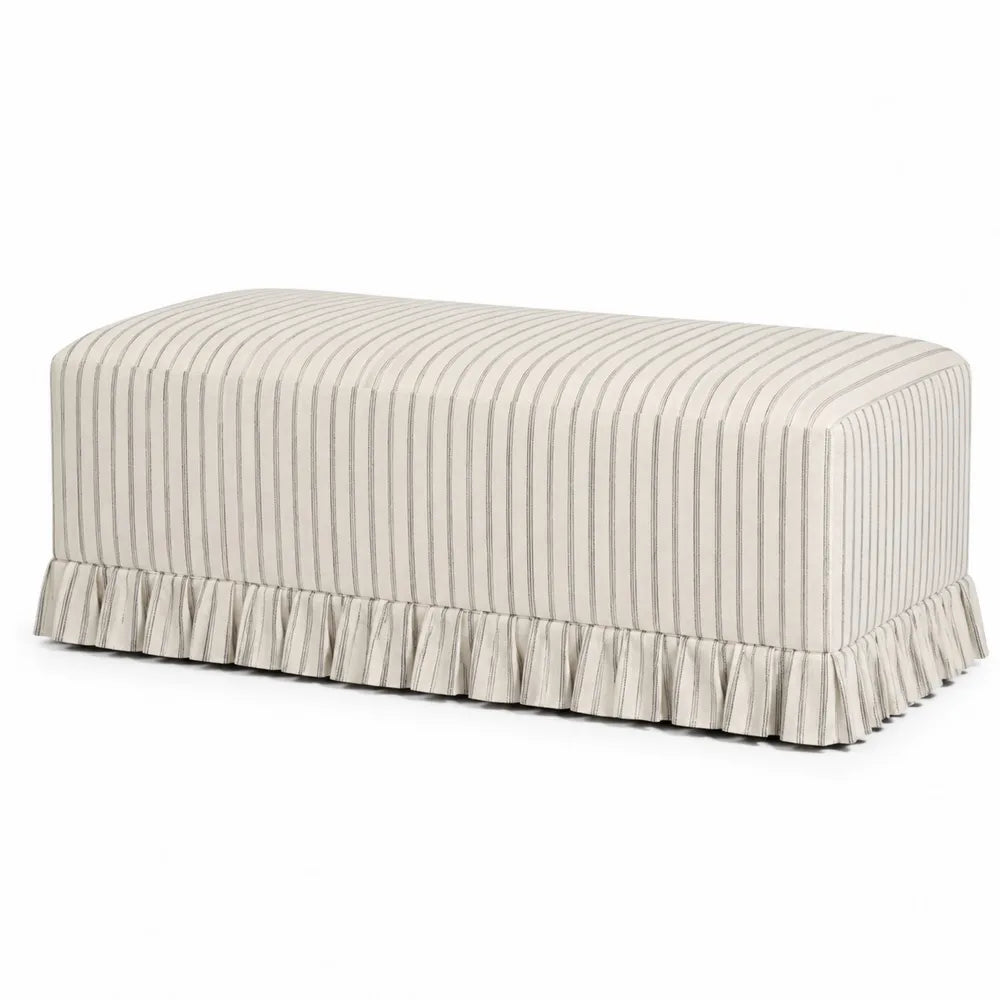 Bawełniana ławka w paski 100x40x45 cm