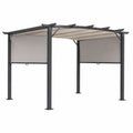 Pawilon ogrodowy z metalową ramą i dachem poliestrowym 300x300 cm
