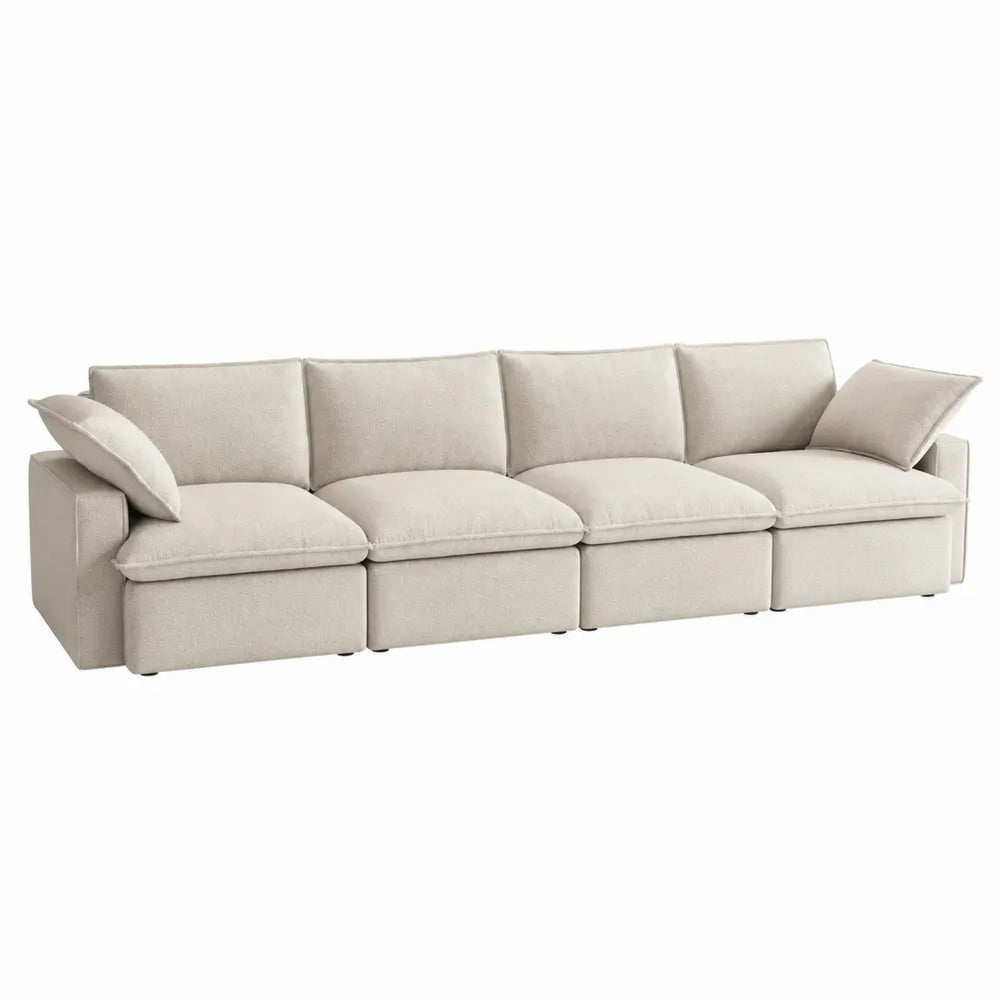 Modułowa sofa 4-osobowa z tkaniny poliestrowej