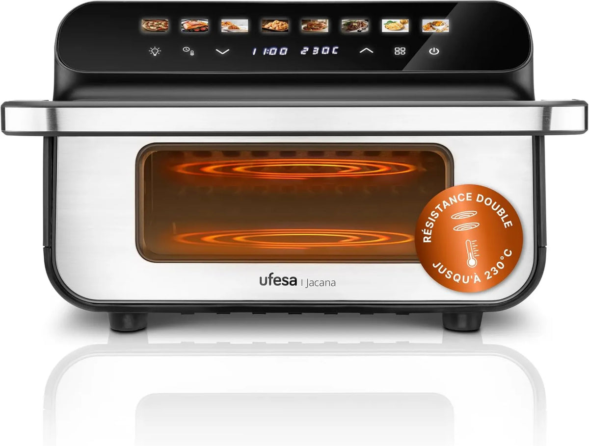 Ufesa frytkownica beztłuszczowa, 28 cm, 10 l, grill, Technologia Ultra 360oC pneumatyczne, Max temperatura 230°C, Fry powietrza 10 l Fry, Grill typu grill Elektryczny