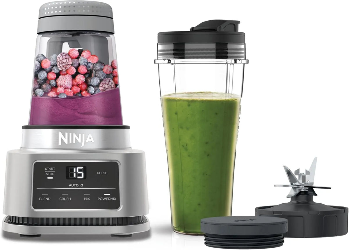 NINJA blender kielichowy, 2- in-1 1100 W. Mikser, 1100 W, 700 ml i 400 ml CB100EU, 700 ml puchar i 400 ml miska 2-en-1