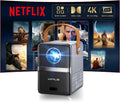 WiMiUS projektor, 30000LM WiFi6, przenośny, do użytku na zewnątrz, WiFi, Bluetooth, 4K UHD, wideo, 4K Netflix Mini Wliczone, Krótka ostrość