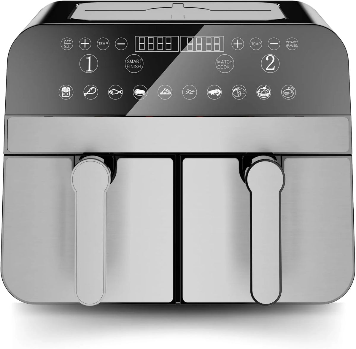 Comfy Nest frytkownica beztłuszczowa, 9 l, 2400 W, Comfy CNAFD45NS, stal nierdzewna, cyfrowy podwójny kosz 2400 W 9 l stali nierdzewnej, rozmiar 9 l
