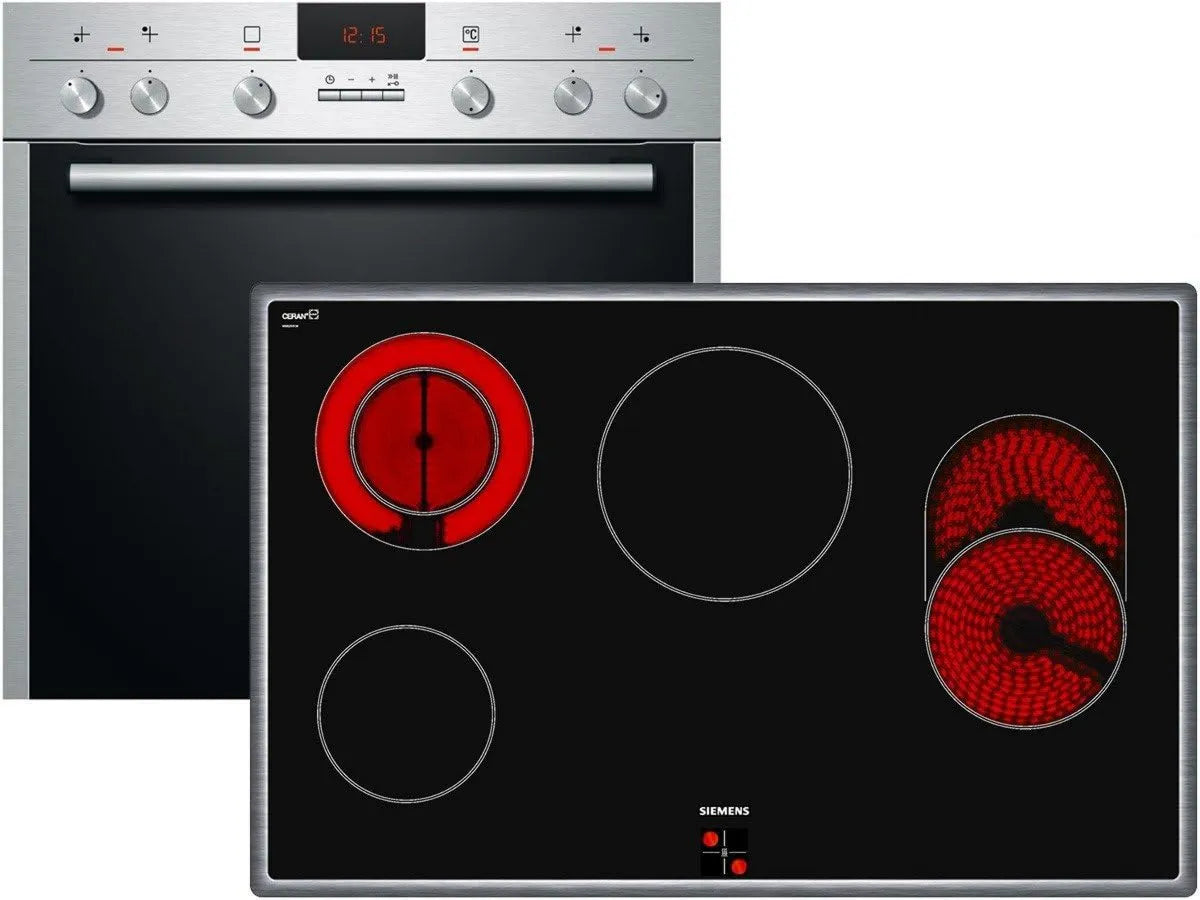 SIEMENS kuchenka z piekarnikiem, EQ643EK02B płyta grzewcza, 67 l, stal nierdzewna