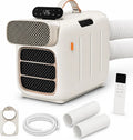 HCAUYNN klimatyzator przenośny, Klimatyzator, 1400 W, 420 W, 45 dB, 12H Klimatyzator, przenośny, czasomierz, tłumik, kemping, moc nominalna 420 W Chłodzenie + Ogrzewanie, 4 Mody