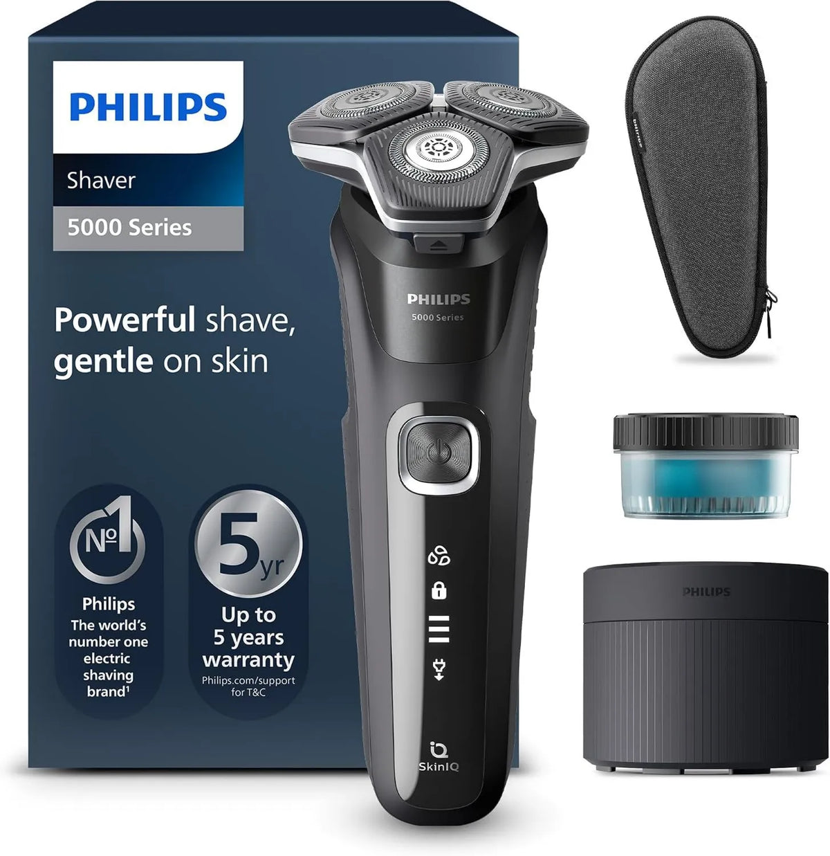 PHILIPS, S5898 / 50 do przewijania, stacja, golarka, dotyk, płyta IPS, dla mężczyzn Mokre & Suche S5898/50