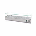Maxima, Szkło chłodnicze, 160 cm, Wystawione szkło chłodnicze 160 cm 7 pojemników GN 1, 3 - Instalacja chłodnicza - Unikalny cykl chłodzenia - Vitrine