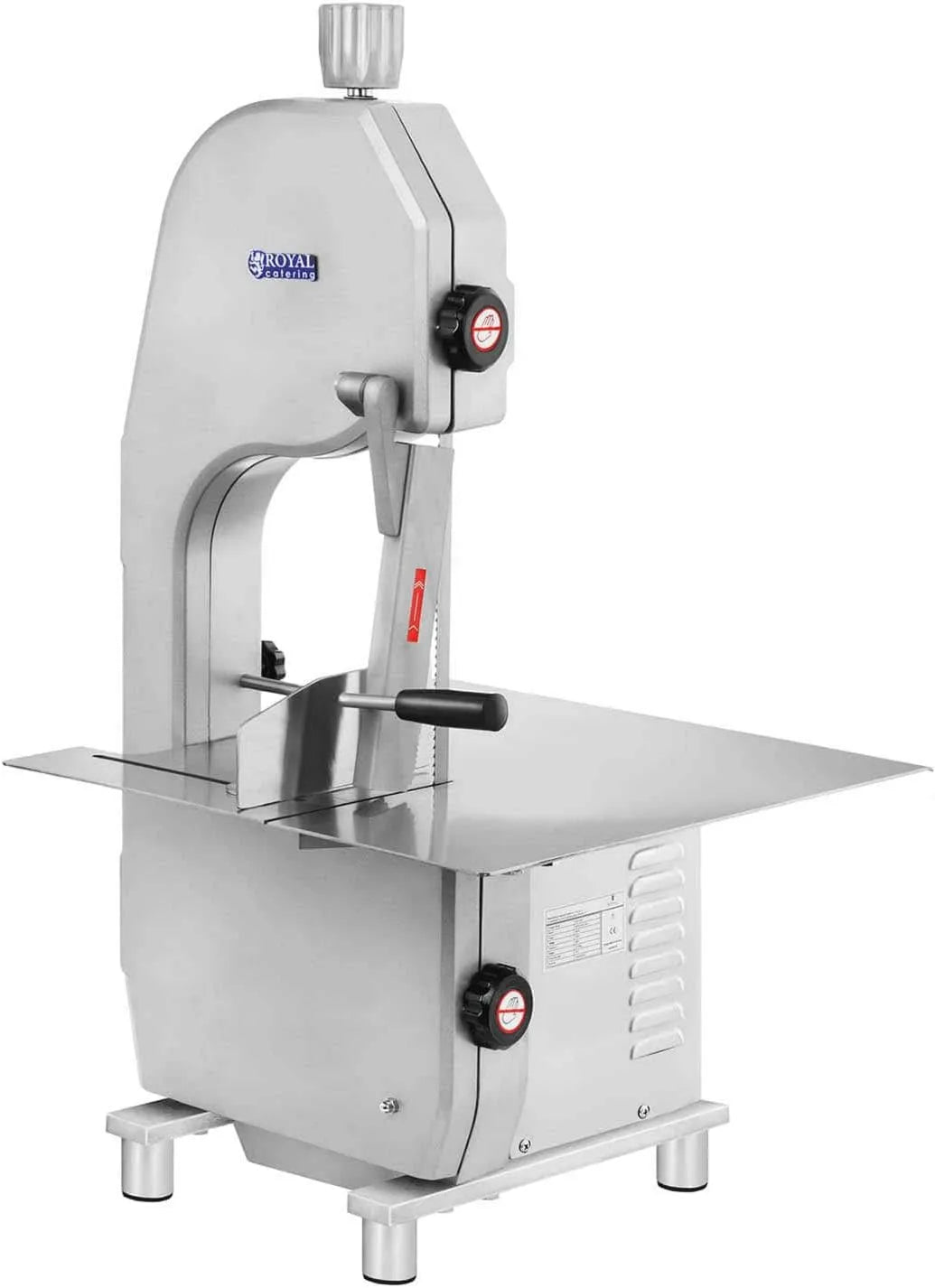 Royal Catering krajalnica, RCBS- 1650.1ECO Catering Bone- Sie Elektryczny Rzeźnik, Stal nierdzewna, 880 W, Grubość cięcia 1- 180 mm, Powierzchnia robocza 440 x 460 mm RCBS-1650.1ECO