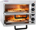 HAKKA FOOD PROCESSING piec do pizzy, Pizza piekarnik elektryczny, 40 cm, 3000 W, 50 do 350°C, licznik czasu, profesjonalny, restauracja, 0- 60 min, podwójna warstwa, piekarnia, Family Party