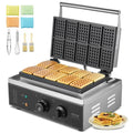 VEVOR gofrownica / opiekacz, 10PC elektryczna wafler, Aparatura, 1550 W, profesjonalne, z powłoką nieprzywierającą powłoki, stal nierdzewna 10PCs