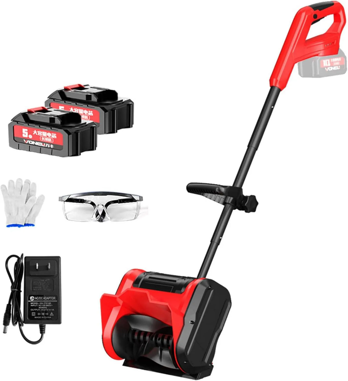 ExoticaBlend, brushedmotor- 1500 mah, fabryka, do pługu śnieżnego do domu, Elektryczny pług śnieżny 3300 obr. / min, Odległość do uruchomienia: 8 m, utrzymanie brushedmotor-2