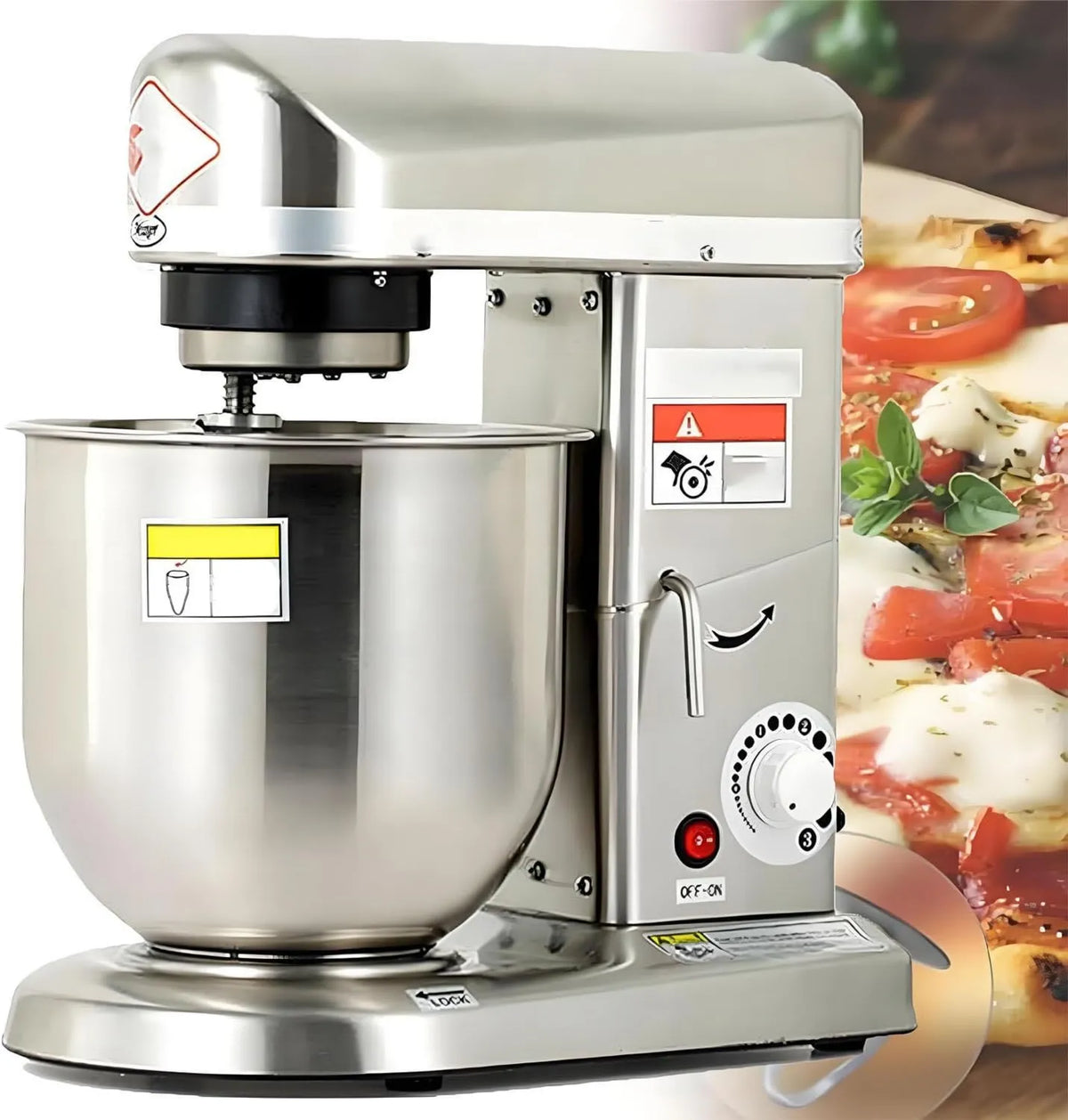 ByBoDi robot kuchenny, L / 7 l / 10 Robot, 10 l, 5 l, profesjonalny, restauracja, stal nierdzewna, srebro, do piekarni L/10