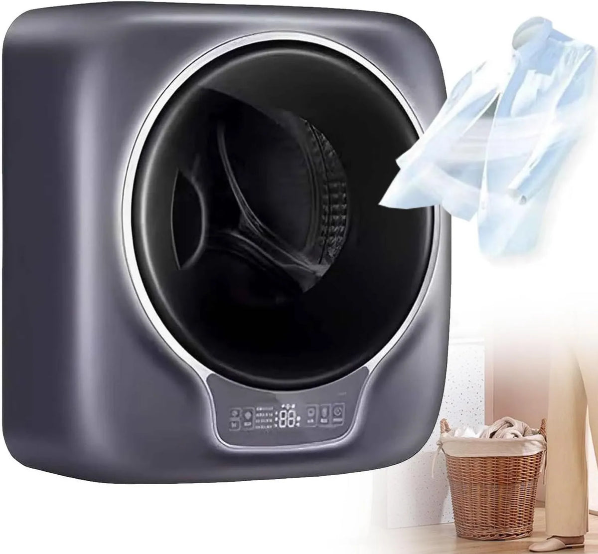 Pralka, 55 dB, praca automatyczna, Mini pralki, mini pralka i suszarka 3 kg, ładowana od przodu