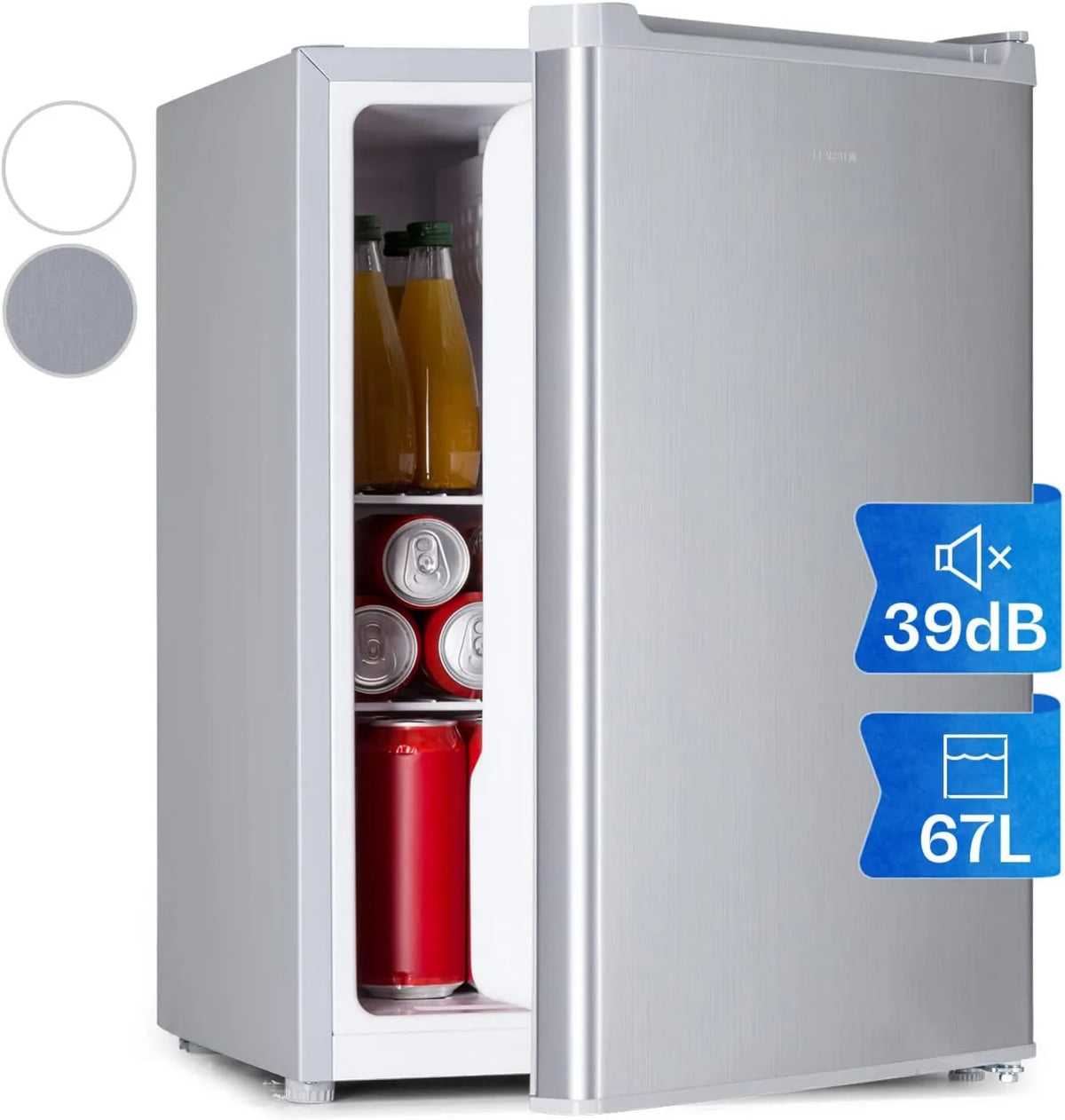 KLARSTEIN minilodówka, Lodówka, 67 l, 5 do 14°C, tłumik, kemping, Mini Bar Wnętrze, Ext, Mini Room lodówka 67 l dla napojów i piwa