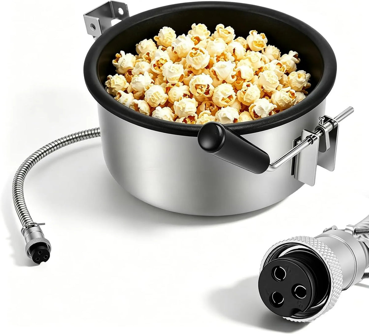 VeftBltrem, Naczynie do gotowania, garnek do popcornu z 3 otworami 15 mm, Ø 210 mm