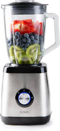 DOMO blender kielichowy, Mikser, 1, 5 l, 1000 W, DO1133BL, stal nierdzewna