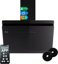 KKT KOLBE okap kuchenny, 80 cm, oświetlenie LED, instalacja ścienna, dotyk, WiFi, aplikacja, czarny, SensorTouch, A + + Hood