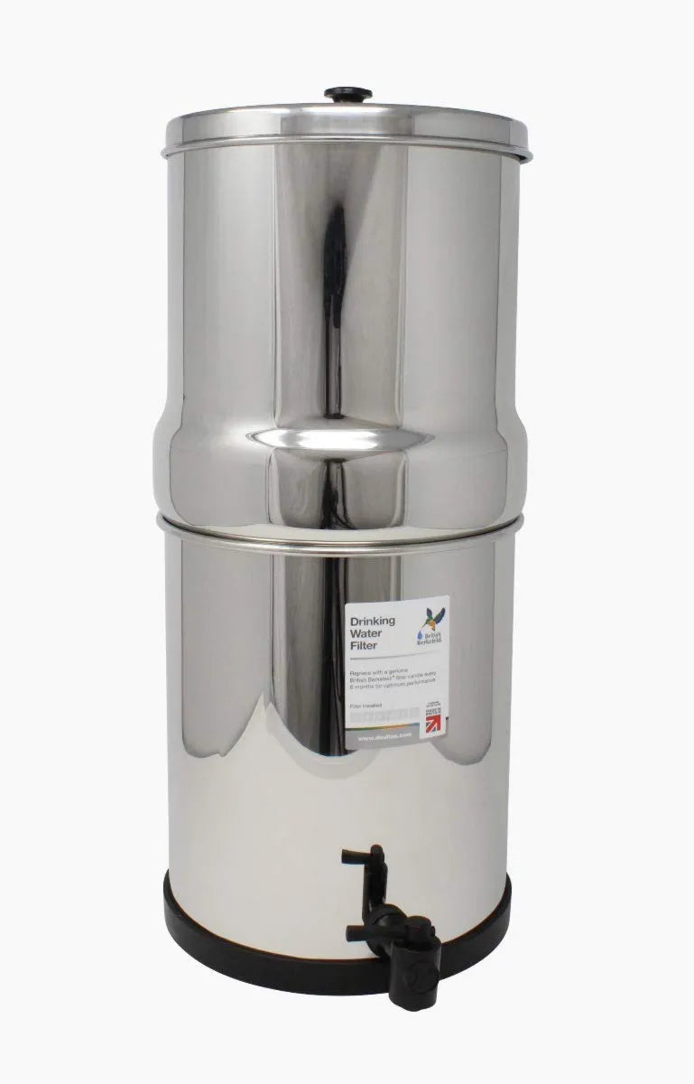 British Berkefeld, Brytyjski Berkefeld 12 l oczyszczalnik grawitacyjny z 2 kasetami Ultra sterazyl certyfikuje NSF