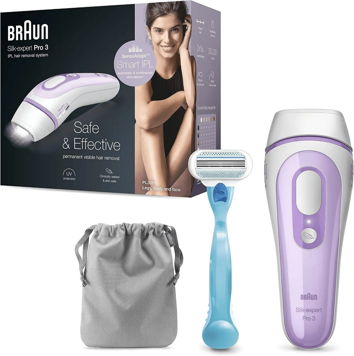 Braun depilator IPL, PL3011 damskie aparaty do usuwania włosów, depilacja włosów, golarka, białe