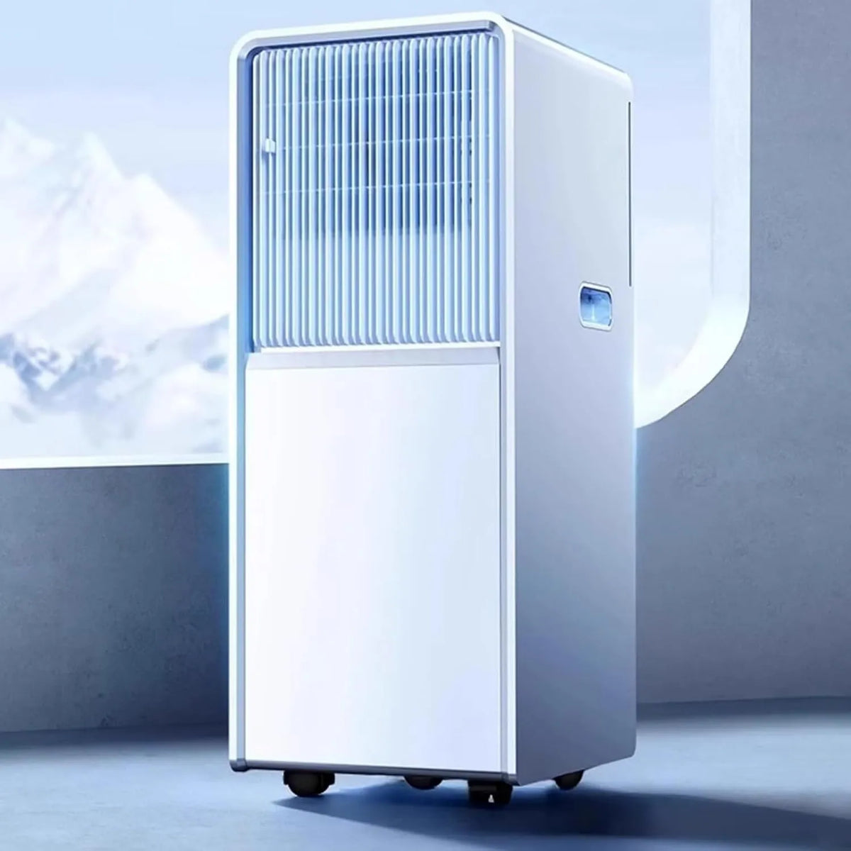 GerCxxly klimatyzator przenośny, Klimatyzator, licznik, 14 000 BTU Cool + Ciepło, do pokoi do 35 m², funkcje wentylatora, 24- godzinny zegar i pilot, Ogrzewanie i, tryb nocny