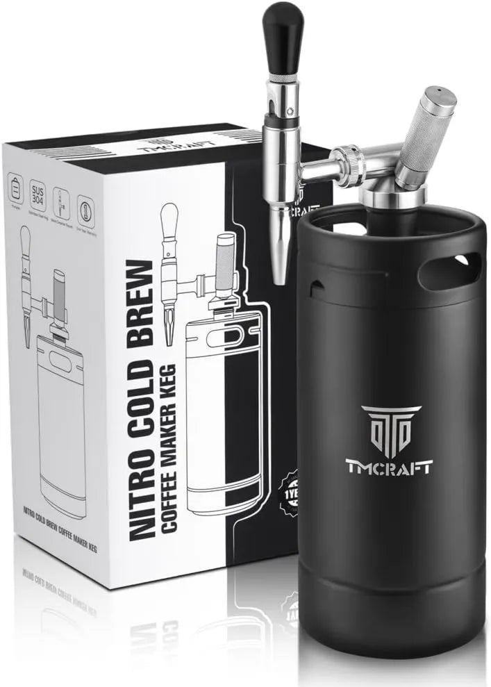 TMCRAFT, Kuchnia Kufel, Nitro, stal nierdzewna, 128 oz Zimne piwo ekspres do kawy, lufa azotu do kawy domowej