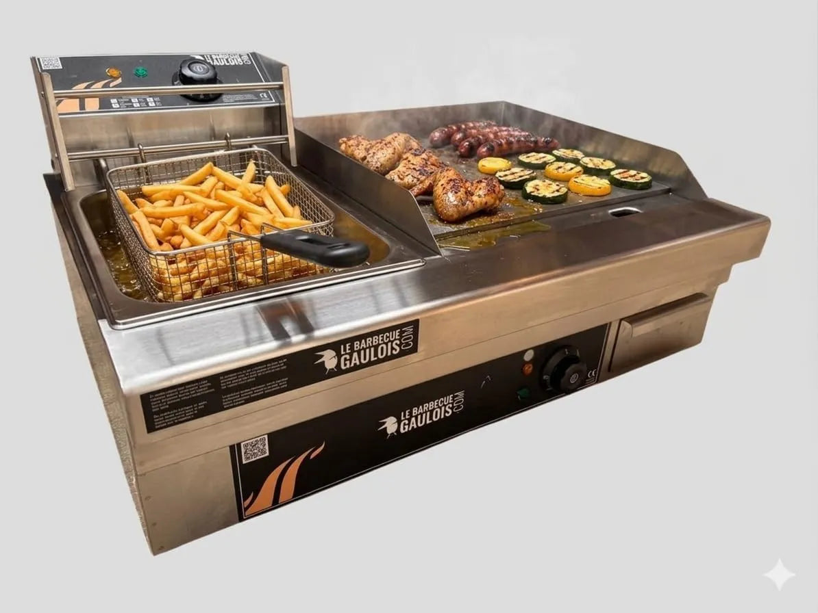 Le Barbecue Gaulois, Produkt w połączeniu ze stali 4700 W, Plancha elektryczna z Frymaker