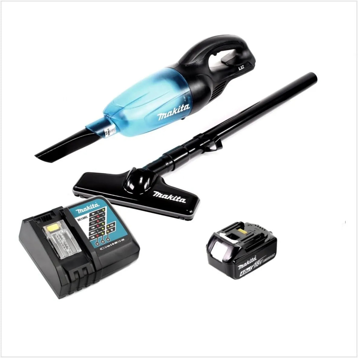 Makita odkurzacz pionowy, DCL 180 Odkurzacz, 18 V, czarny, ssający aparat elektryczny