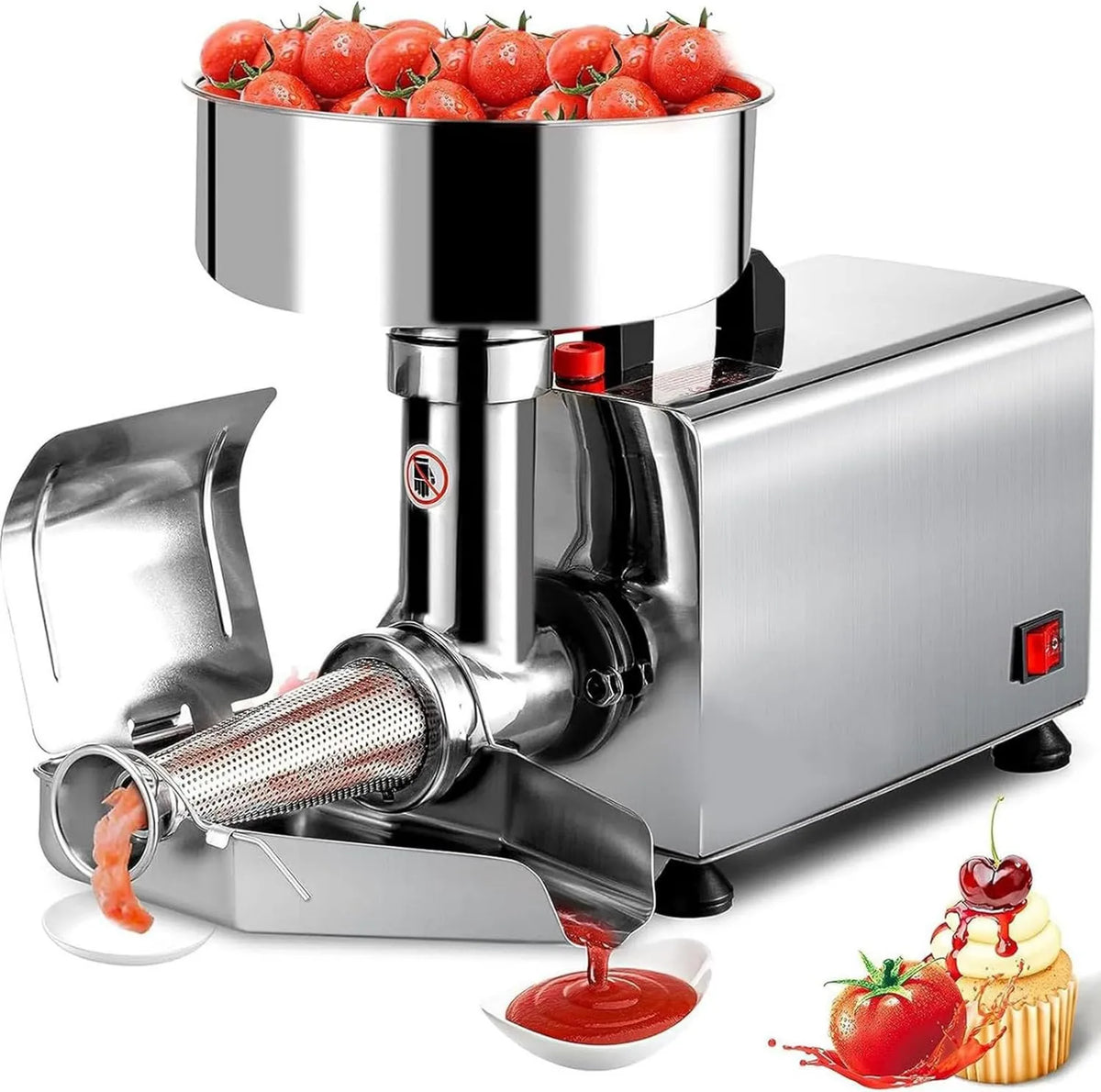 JINGEDD, Maszyna do paster, Sauce-Maszyna, 370 W, Stal nierdzewna, do sosu tomate, Elektryczny