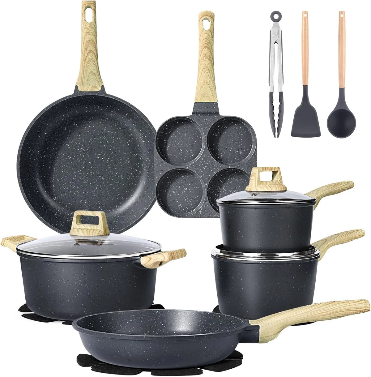 GiPP, Bateria, 17 sztuk, Kuchnia Non- stick Wszystkie pożary i compri