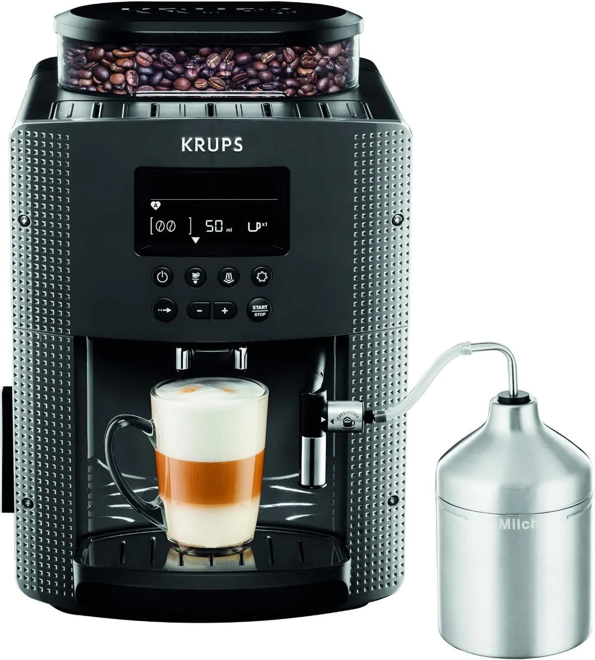 KRUPS automatyczny ekspres do kawy, EA816B70 Ekspresowa Maszyna, 1.7 l, Esencjalna Ekspresowa Maszyna półautomatyczna Maszyna Ekspresowa 1.7 l