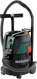 metabo odkurzacz tradycyjny, ASA odkurzacz 25, 25 l, 1200 W, duży zbiornik, czarny, 602014000