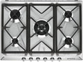 Smeg SR975XGH płyta gazowa, 1,05 kW, 2,55 kW, 1,1 kW, stal nierdzewna, płyta grzewcza gazowa