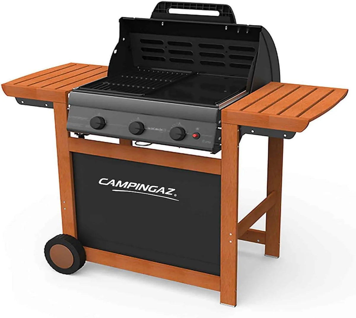 L 80 grill gazowy, 42 cm, 80 x 41 x 42 cm, funkcja grilla, Campingaz Adelaide 3 Woody x 41 x 42 cm grill gazowy z 3 palnikami