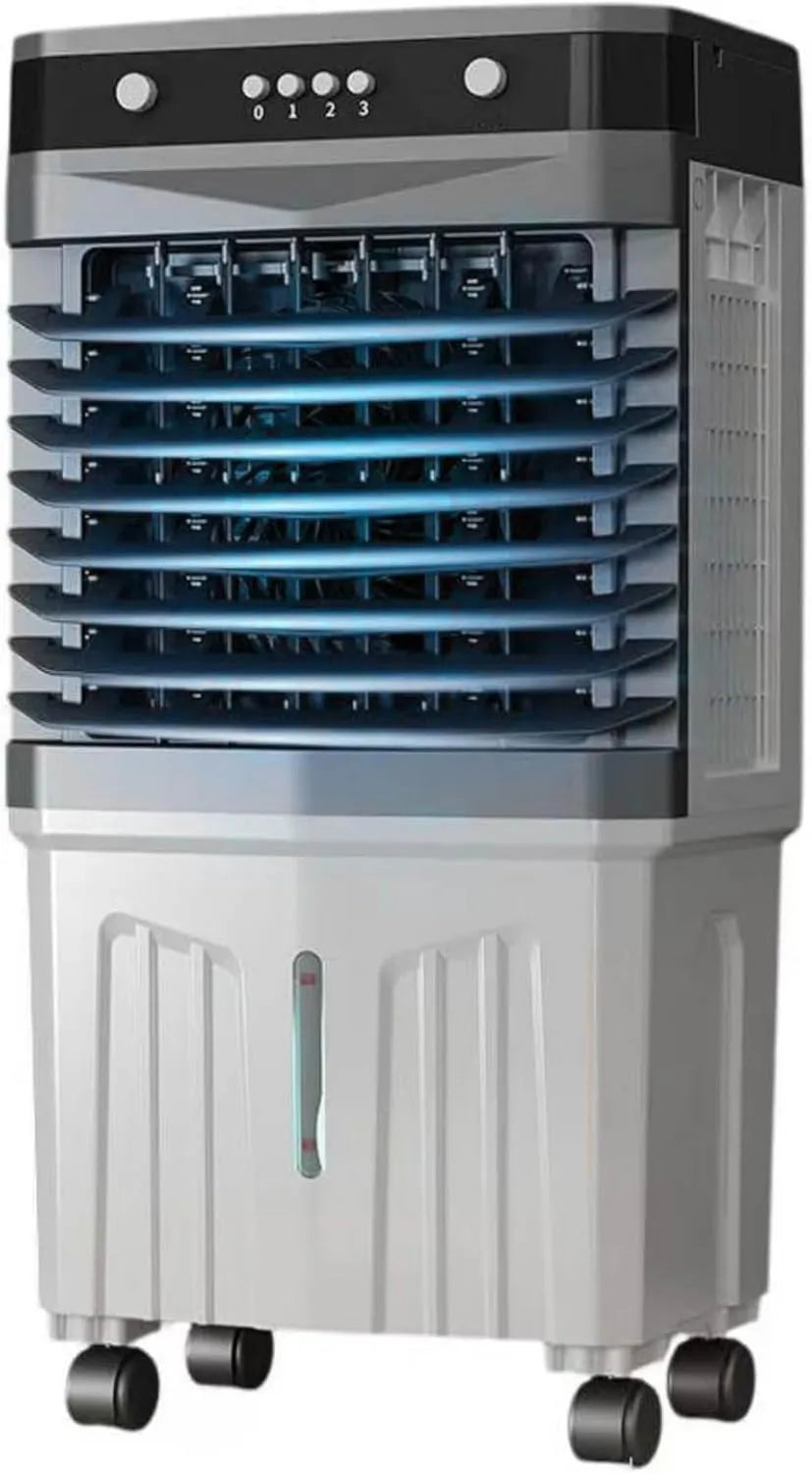 Generic, Wentylator, przenośny, licznik, 3 prędkości, duży zbiornik, profesjonalny, kieszeń na lód oscylująca w 120 °, 12 h minutnik
