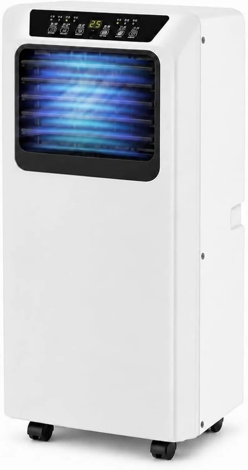 HUANQIN klimatyzator przenośny, 2- in-1, 49 dB, ciche, mobilny klimatyzator 9000 BTU z osuszaczem 2-en-1