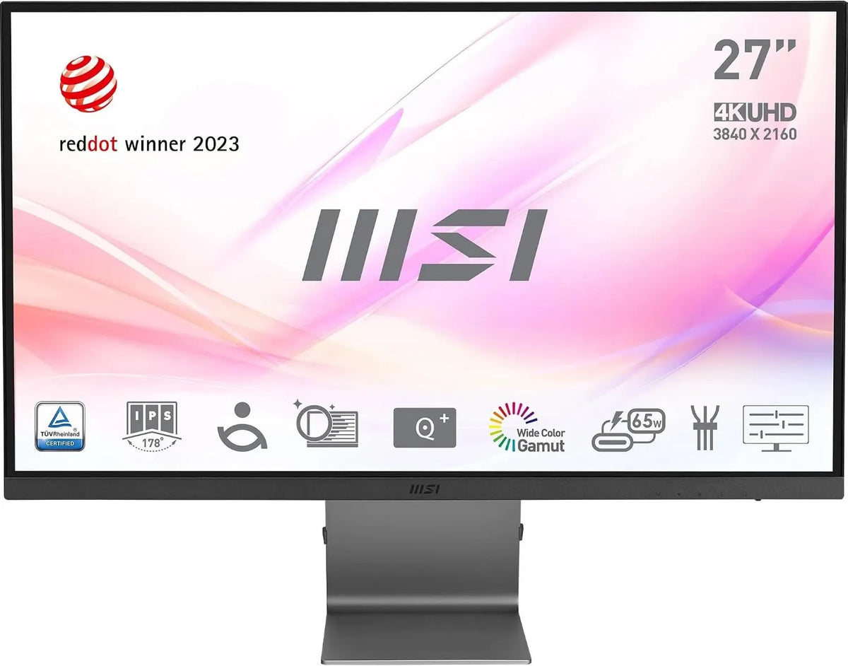 MSI monitor komputerowy, Dalle IPS, Modern MD271UL Profesjonalny ekran 27 '4K UHD, 3840x2160, 60 Hz MD271UL DCI- P3, DisplayPort 1.2a, zakres kolorów 99% DCI- P3 / 139% sRGB DCI-P3 DCI-P3/139