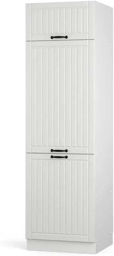 Vicco, Lodówka, 60 cm, biała, szafka na lodówkę Fame Line, do łączenia z innymi modułami serii Fame Line