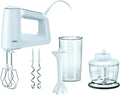 Braun, HM3135 Blender, 500 W, wymienny, biały, Miska miarowa 600 ml, Mini Hachier 500 ml, 5 regulowanych prędkości, MultiMix 3