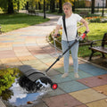 DHQCQL, 7000- 9000 obr./min 1600 W 6 Szybkościomierze Elektryczne Broom w aluminium 2 w 1 Blower śniegu z dmuchawą i pomocniczy Koła Snow Sweter 7000-9000 obr./min