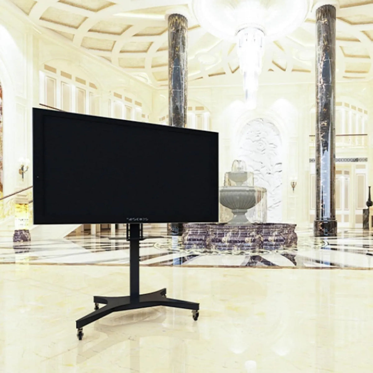 CWCQGH, Szafka TV, 75 cali, dekoracja w salonie, Mobile zmotoryzowana TV uchwyt, Chariot z regulowaną wysokością, biurko, Sale imprezowe