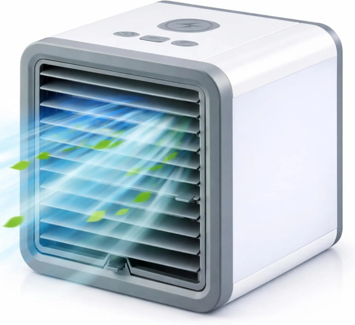 GERMALY klimatyzator przenośny, Klimatyzator, 45 dB, dotyk, oświetlenie LED, 3 prędkości, USB, tłumik, mały wentylator USB