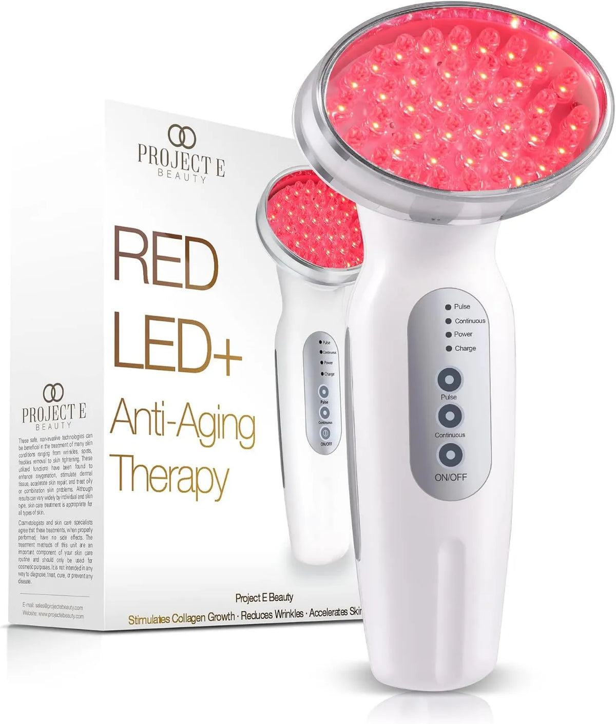 Project E Beauty, Przenośny, Czerwony, Aparat, RED Luminoterapia Aparat przez Projekt E Piękno