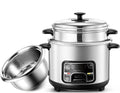 ViaForest ryżowar, INOX 304 2 / 3 / 4 / 5 l kuchenka, Cup, Elektryczny piec ryżowy, 5 l, 2 l, para, Stal nierdzewna, dla 1 - 7 osób 2/3/4/5 l